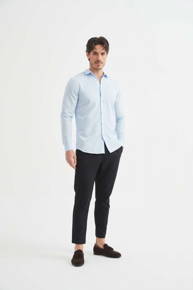 Chemise en lin Coupe ajustée- Malo