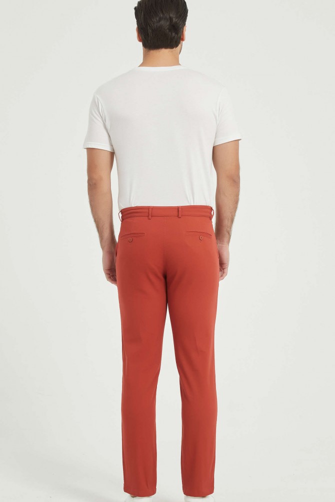 Pantalon chino - Terracotta