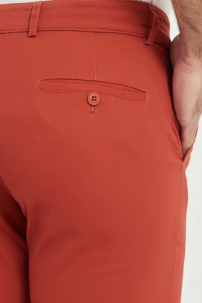 Pantalon chino - Terracotta