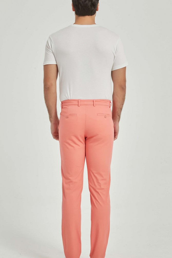 Pantalon chino - Corail