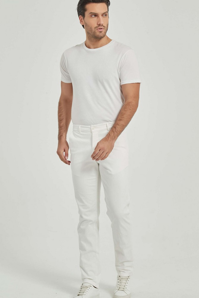 Pantalon chino - Blanc