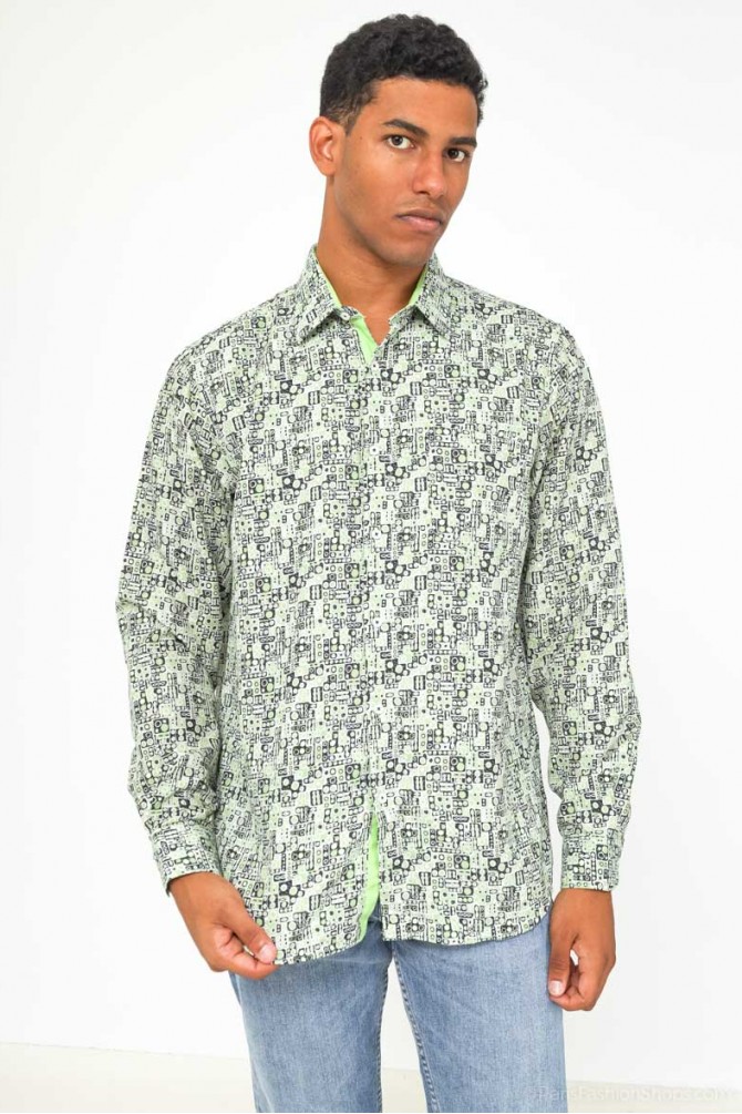 Chemise motifs ASTRAE en confort fit