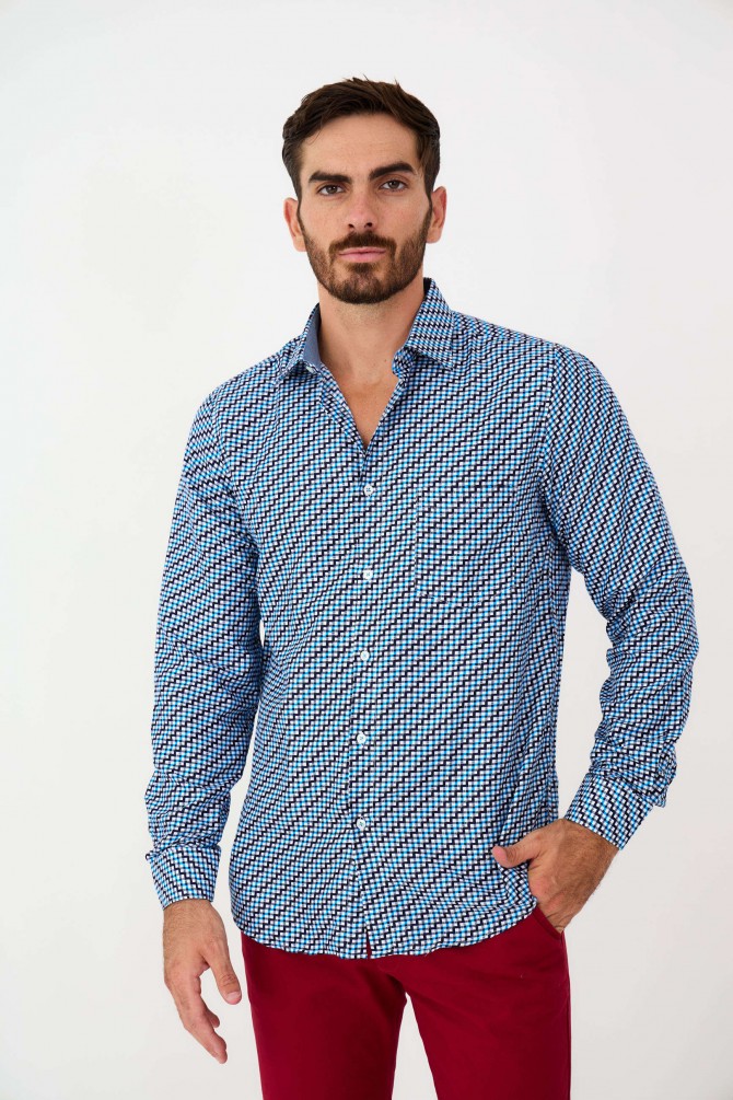 Chemise motifs SCALONE en confort fit