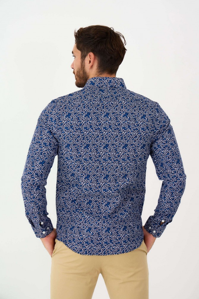 Chemise slim fit motifs FOGLIA