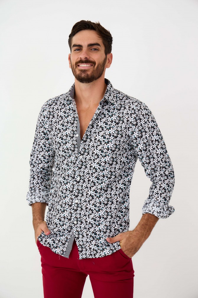 Chemise slim fit motifs FIORELLINI