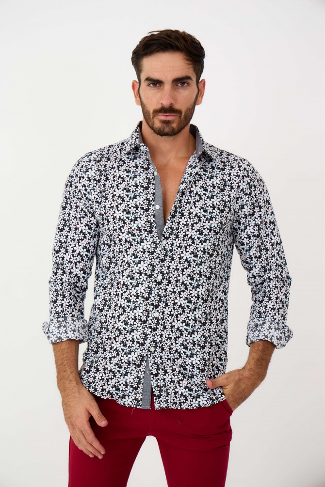 Chemise slim fit motifs FIORELLINI