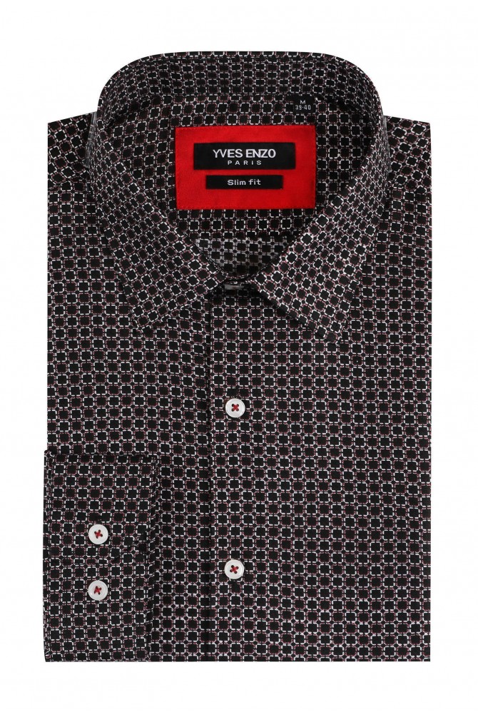 Chemise à motifs slim fit