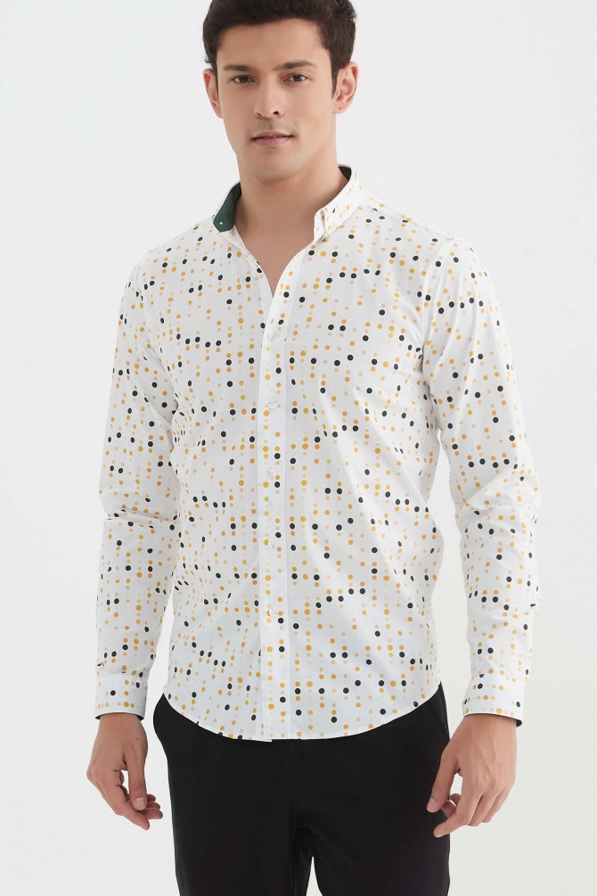 Chemise "PREMIUM" stretch à motifs coupe ajustée