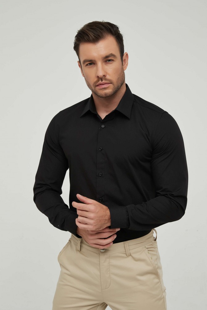 Chemise unie en slim fit